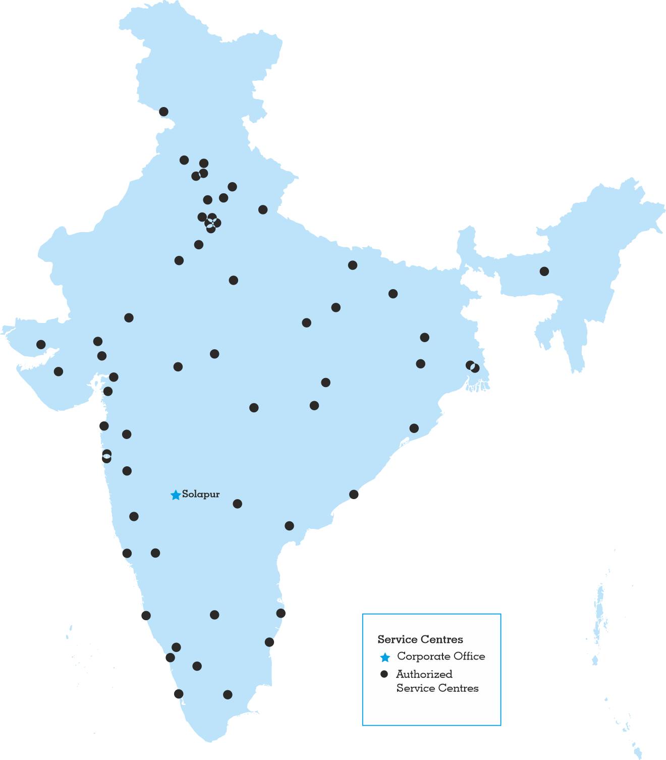 LHP - Service India Map